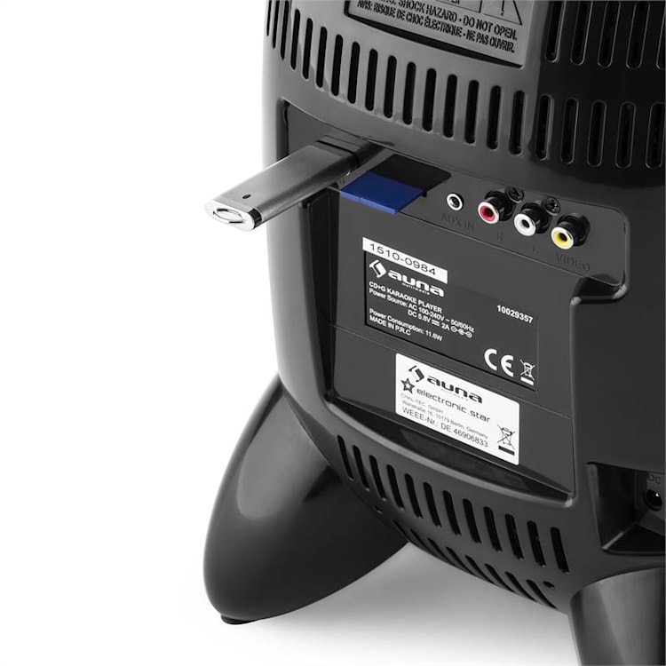 ScreenStar karaoke-installatie camera CD USB SD MP3 incl.2 x microfoon 3x CD+G