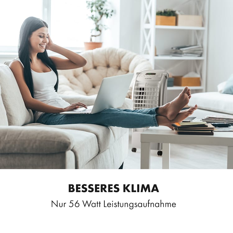 Maxfresh Ventilator Luftkühler 4-in-1 6L-Wassertank 55W Timer-Funktion Original | Weiß