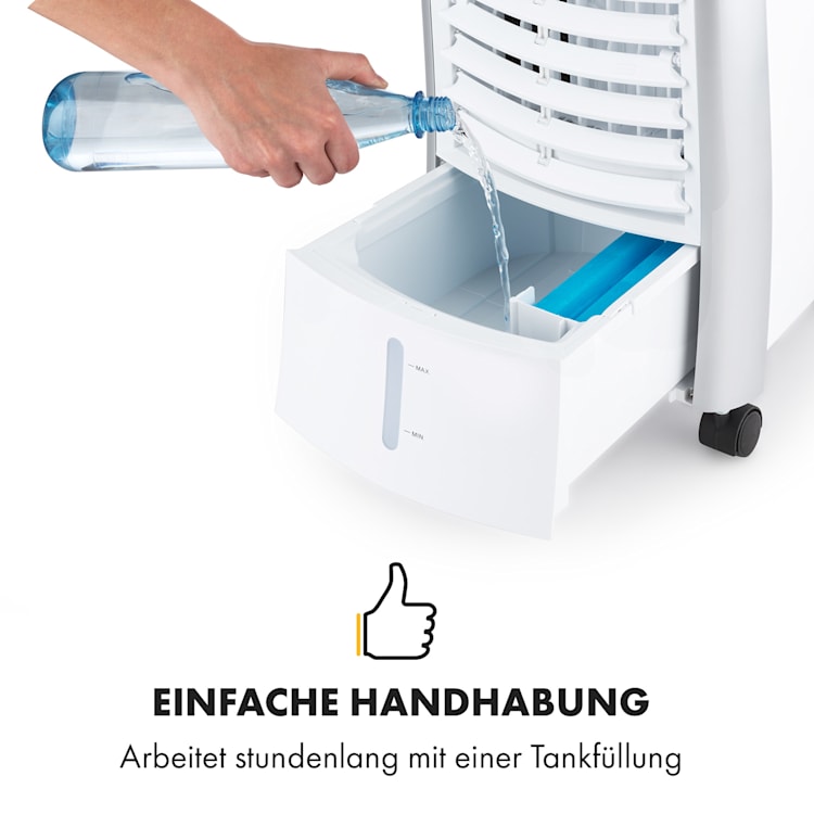 Maxfresh Ventilator Luftkühler 4-in-1 6L-Wassertank 55W Timer-Funktion Original | Weiß
