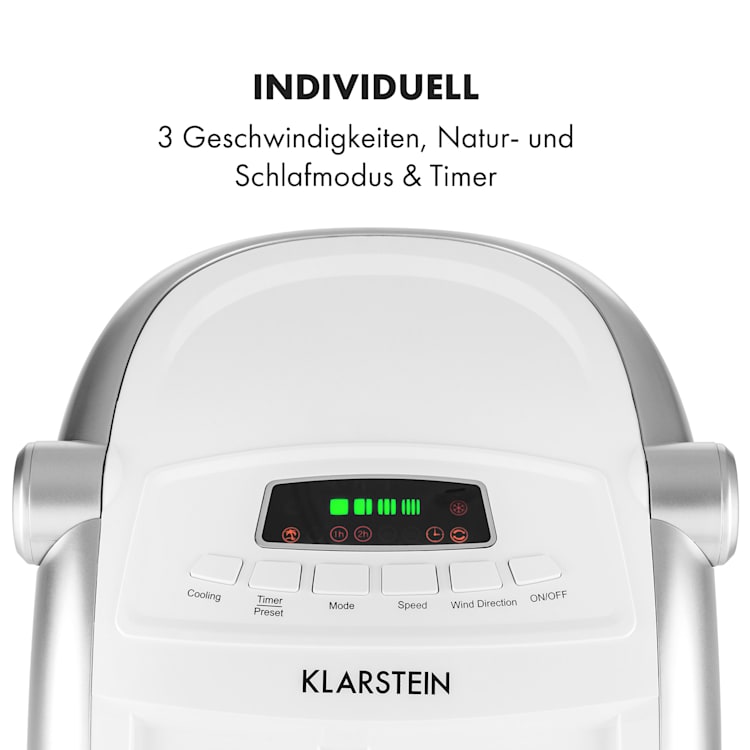 Maxfresh Ventilator Luftkühler 4-in-1 6L-Wassertank 55W Timer-Funktion Original | Weiß