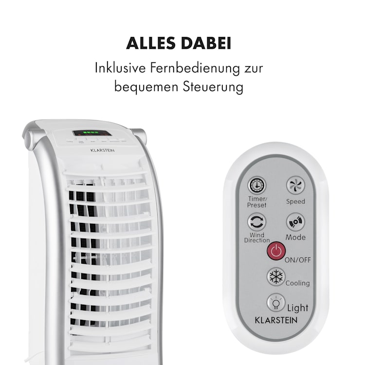Maxfresh Ventilator Luftkühler 4-in-1 6L-Wassertank 55W Timer-Funktion Original | Weiß