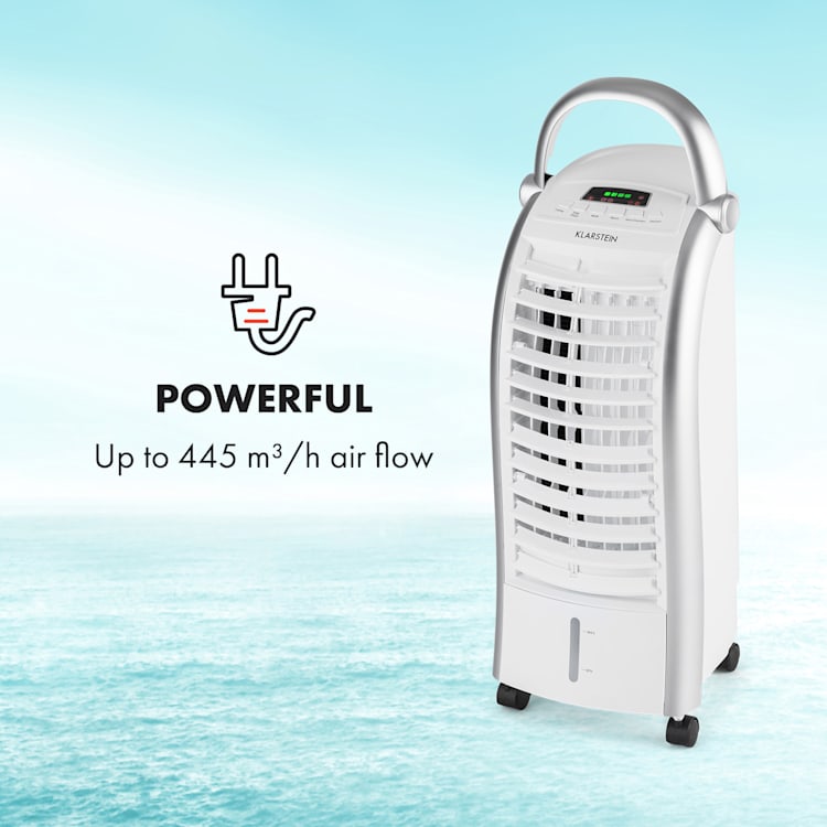 Maxfresh, Hladilec zraka, ventilator, 4 v 1, 6 l, 65 W, daljinski upravljalnik, 2 x hladilni komplet Original | Bela