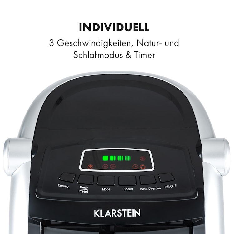 Maxfresh Ventilator Luftkühler 4-in-1-Funktion 6L-Tank 55W Timer Original | Schwarz