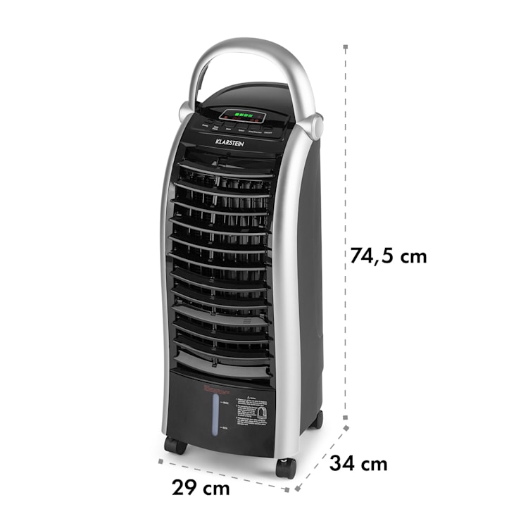 Maxfresh ventilador enfriador de aire humidificador 4 en 1 función oscilación depósito de agua 6L 55W función temporizador 444 m³/h | No | Negro