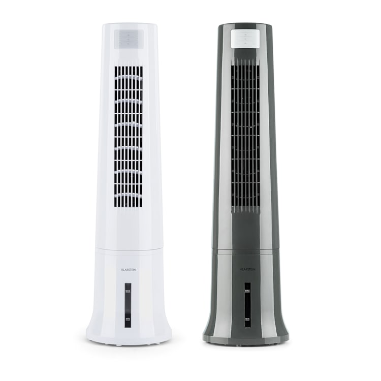 Highrise 3-in-1-Luftkühler Ventilator Luftbefeuchter 530 m³/h | 35 Watt | 2,5 Liter | 3 Geschwindigkeiten | Oszillation | Touch | Timer | Fernbedienung | mobil Weiß