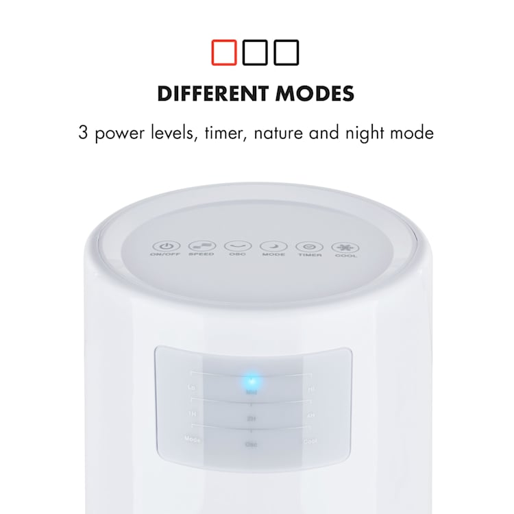 Highrise, klimator, wentylator, nawilżacz powietrza, 35 W, 2,5 l Biały