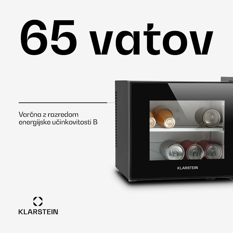 Frosty, mini hladilec, 65 W, klasa B, 10 l, črni 