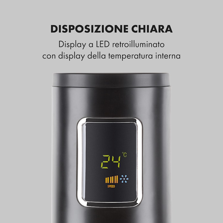 Klarsein Highwind Ventilatore a Torre 45W Oscillazione Timer Schermo LED