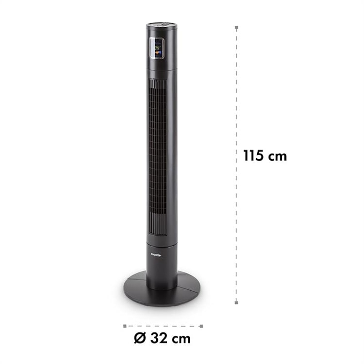 Klarsein Highwind Ventilatore a Torre 45W Oscillazione Timer Schermo LED