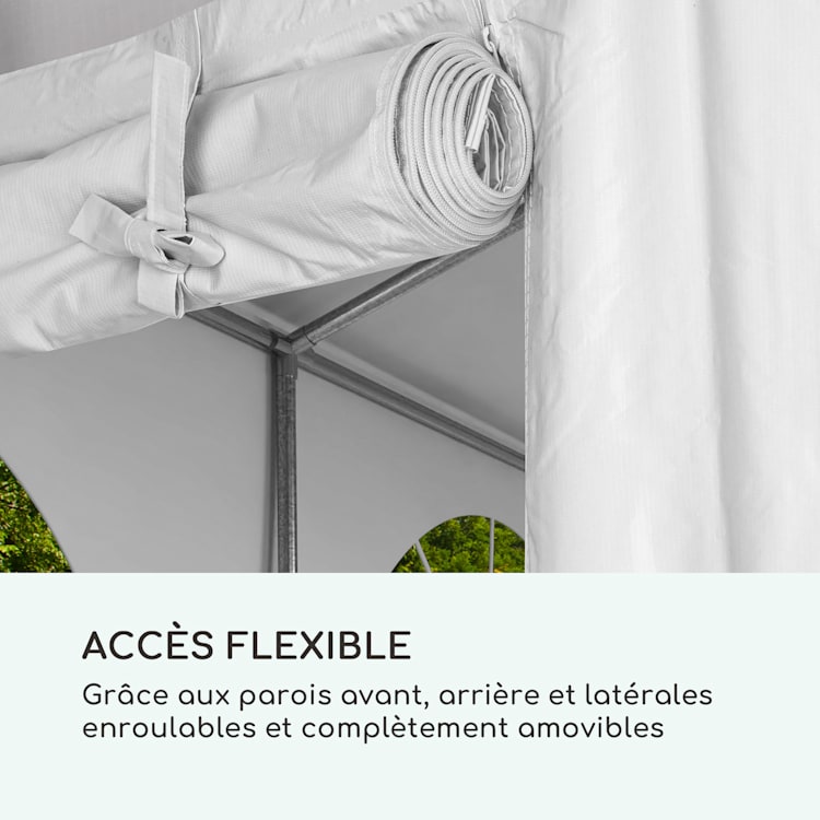 Sommerfest 4x6m 500 g/m² Chapiteau tente PVC étanche réfractaire 4x6 m / ignifuge / blanc