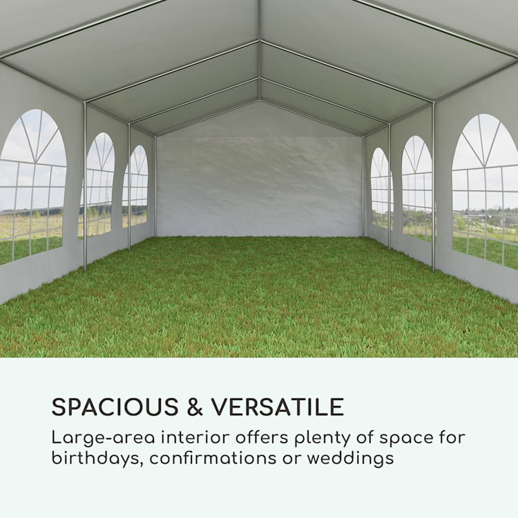 Sommerfest Tenda Pavilhão de Lona para Festas 4x8m 500 g/m² PVC 4 x 8 m / resistente ao fogo / branco