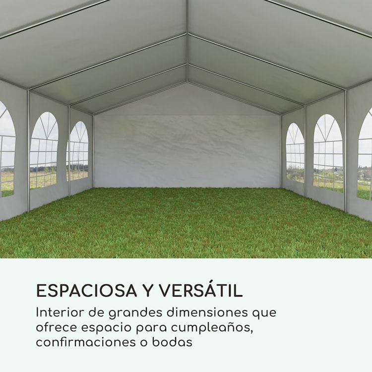 Sommerfest 5x8m 500 g/m² Carpa de fiestas Carpa PVC impermeable resistente al fuego 5 x 8 m/resistente al fuego/blanco