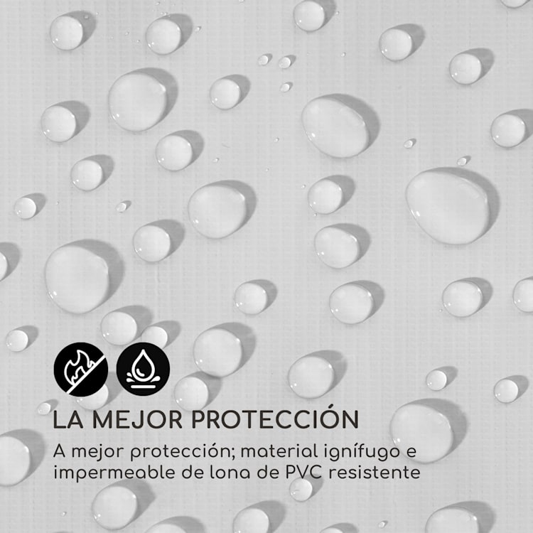 Sommerfest 5x8m 500 g/m² Carpa de fiestas Carpa PVC impermeable resistente al fuego 5 x 8 m/resistente al fuego/blanco