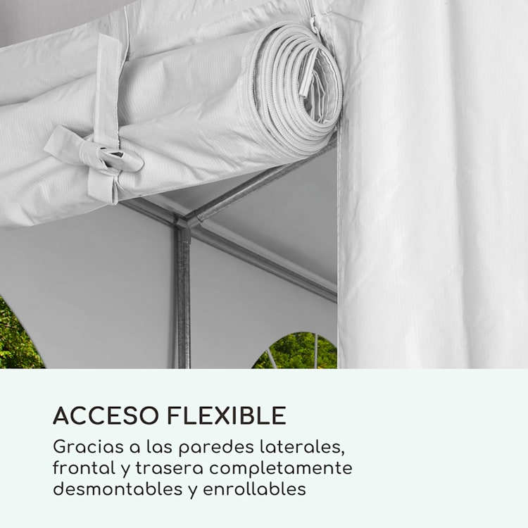 Sommerfest 5x8m 500 g/m² Carpa de fiestas Carpa PVC impermeable resistente al fuego 5 x 8 m/resistente al fuego/blanco