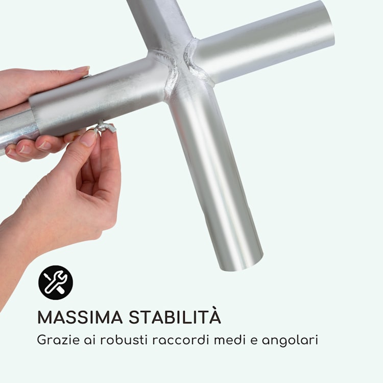 Sommerfest 5x10m 500 g/m² Tendone da Festa Gazebo da Festa PVCImpermeabile Zincato 5 x 10 m/zincato/bianco