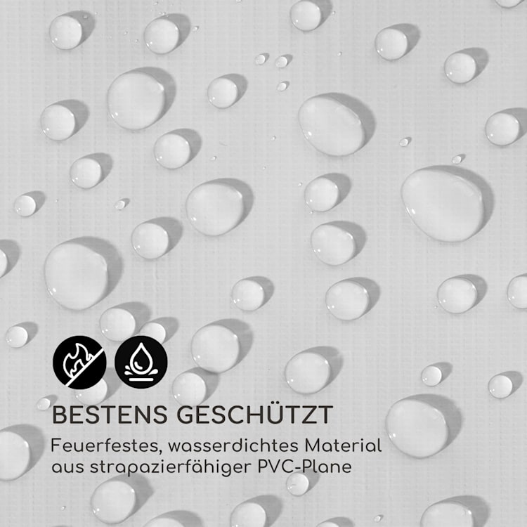 Sommerfest 5x10m 500 g/m² Partyzelt Festzelt PVC wasserdicht feuerfest 5 x 10 m / feuerfest / weiß