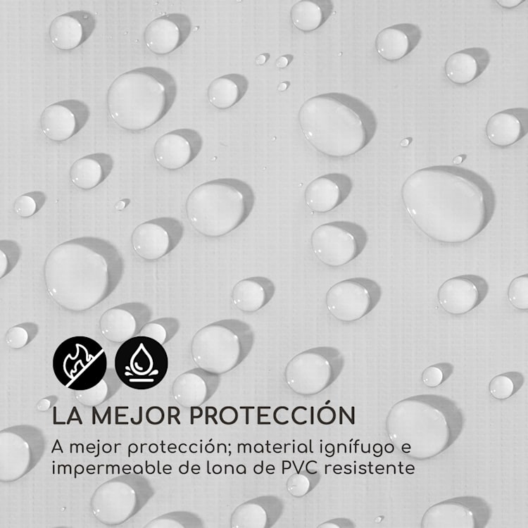Sommerfest 5x10m 500 g/m² Carpa de fiestas Carpa PVC impermeable resistente al fuego 5 x 10 m/resistente al fuego/blanco