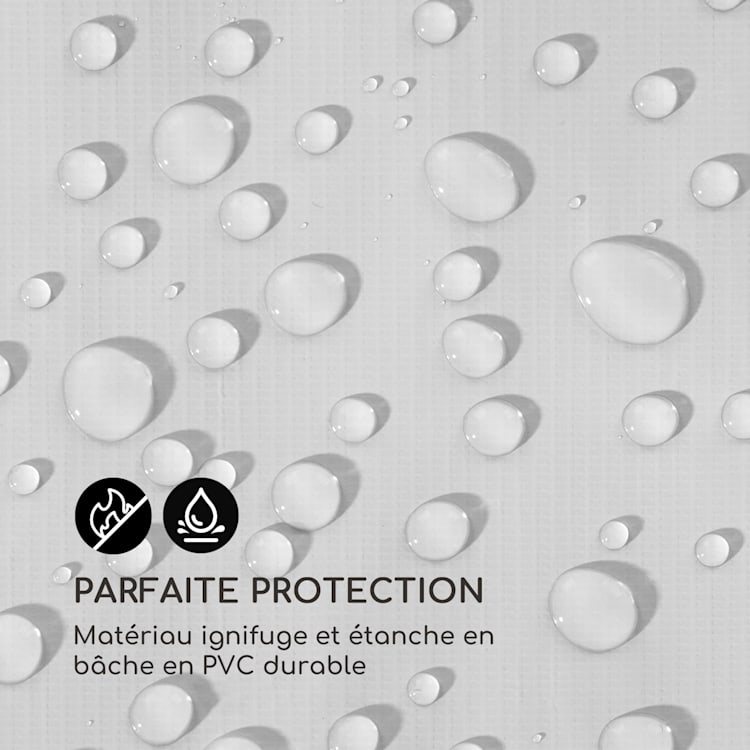 Sommerfest 5x10 m 500 g/m² partytent PVC nauwelijks ontvlambaar wit 5 x 10 m/ vuurvast/ wit