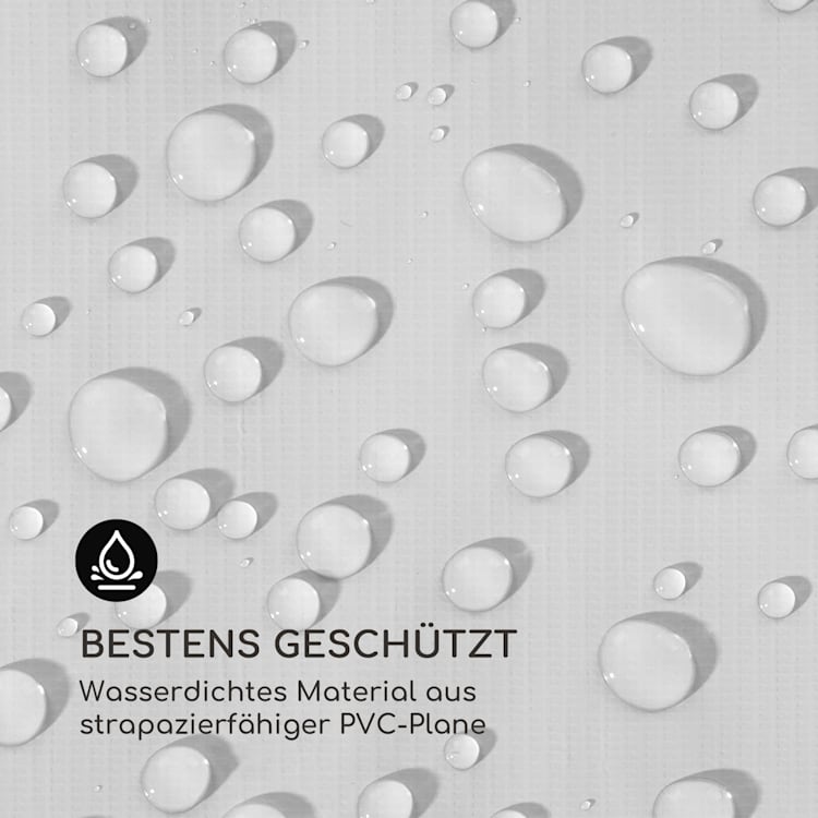 Sommerfest 6x12m 500 g/m² Partyzelt Festzelt PVC wasserdicht verzinkt 6 x 12 m / verzinkt / weiß