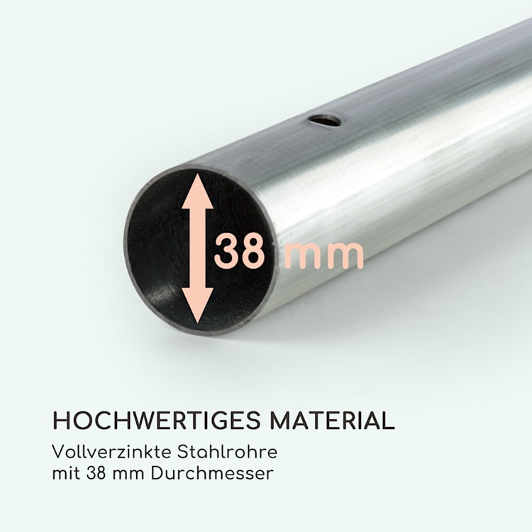 Sommerfest 6x12m 500 g/m² Partyzelt Festzelt PVC wasserdicht verzinkt 6 x 12 m / verzinkt / weiß