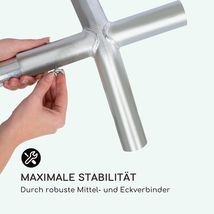 Sommerfest 6x12m 500 g/m² Partyzelt Festzelt PVC wasserdicht verzinkt 6 x 12 m / verzinkt / weiß