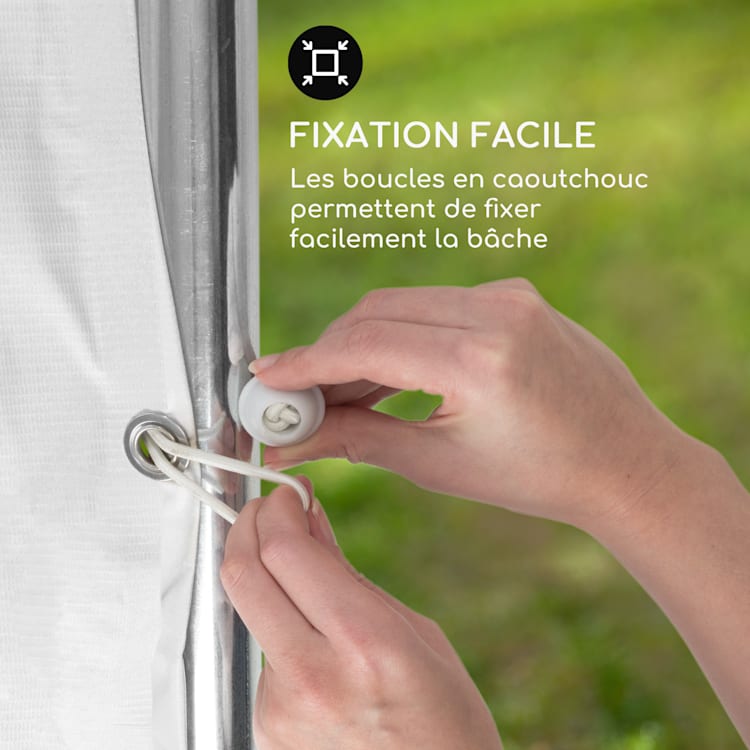 Sommerfest 6x12m 500 g/m² Chapiteau tente PVC étanche galvanisé 6x12 m / galvanisé / blanc