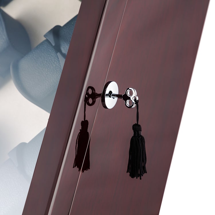 Klingenthal horlogeopwinder rechts-links draaiend tot 2200 r/d 12 horloges RGB-LED touch afsluitbaar Mahonie
