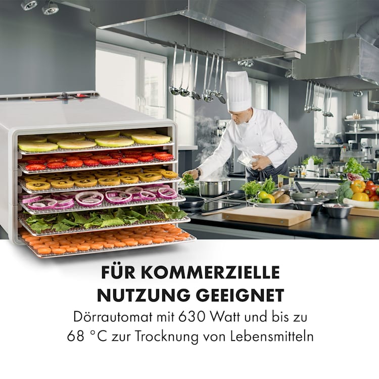 Fruit Jerky Steel 6 Dörrautomat 6 Etagen 630 W Fläche: 0,65 m² 6 Etagen