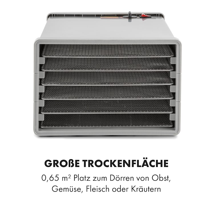 Fruit Jerky Steel 6 Dörrautomat 6 Etagen 630 W Fläche: 0,65 m² 6 Etagen