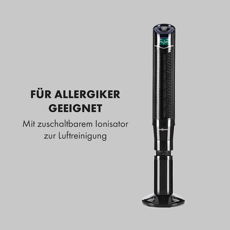 Northpeak Turmventilator höhenverstellbar 44W Timer Fernbedienung Schwarz