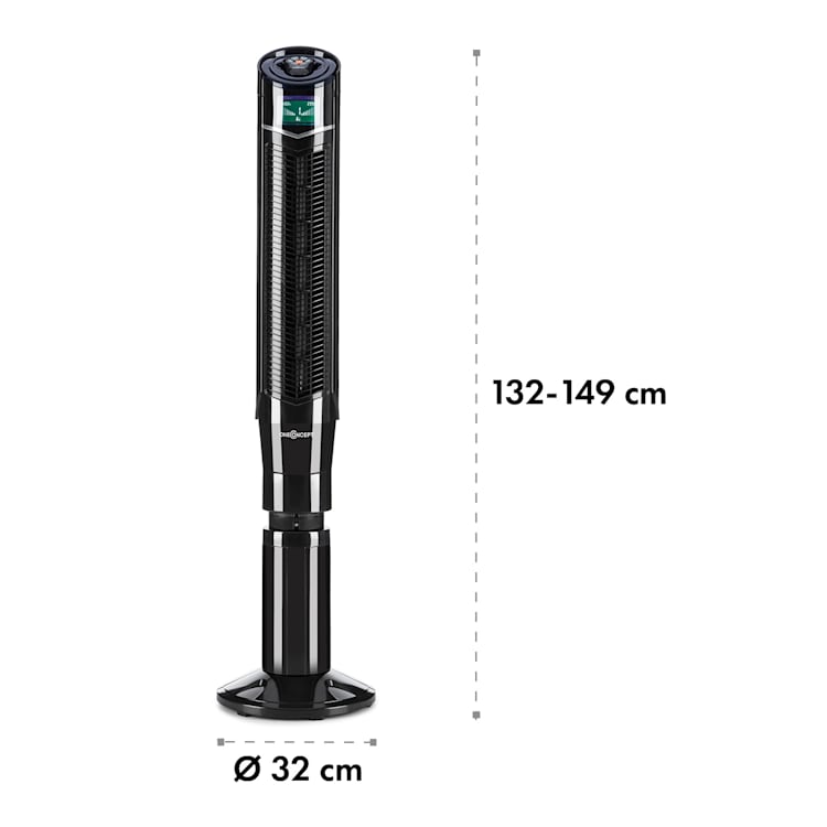 Northpeak Turmventilator höhenverstellbar 44W Timer Fernbedienung Schwarz