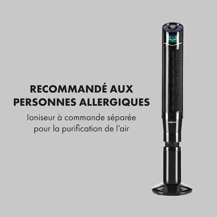 Northpeak ventilateur tour hauteur réglable 44 W minuterie télécommande Noir