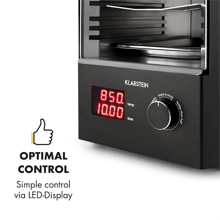 Steakreaktor 2.0 Grill da Interni 850 °C 1600W infrarossi Made in Germany Nero