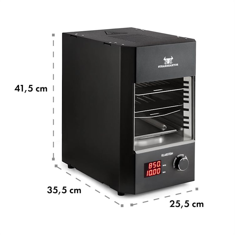 Steakreaktor 2.0 Grill da Interni 850 °C 1600W infrarossi Made in Germany Nero