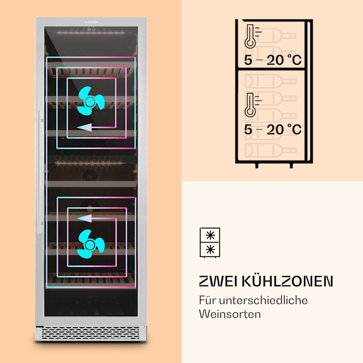 Reserva 166 Duo Weinkühlschrank 166 Flaschen 379 Liter 2 Zonen Touch