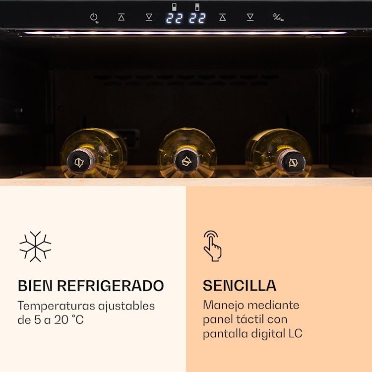 Nevera para vinos Reserva 166 Duo, 166 botellas, 379 litros, 2 zonas, táctil
