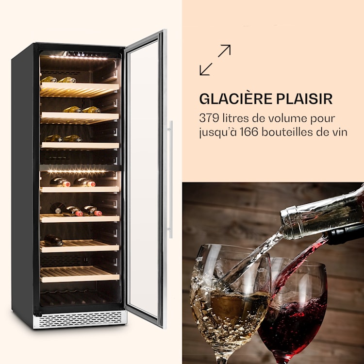 Cave à vin Reserva 166 Duo 166 bouteilles 379 litres 2 zones tactile