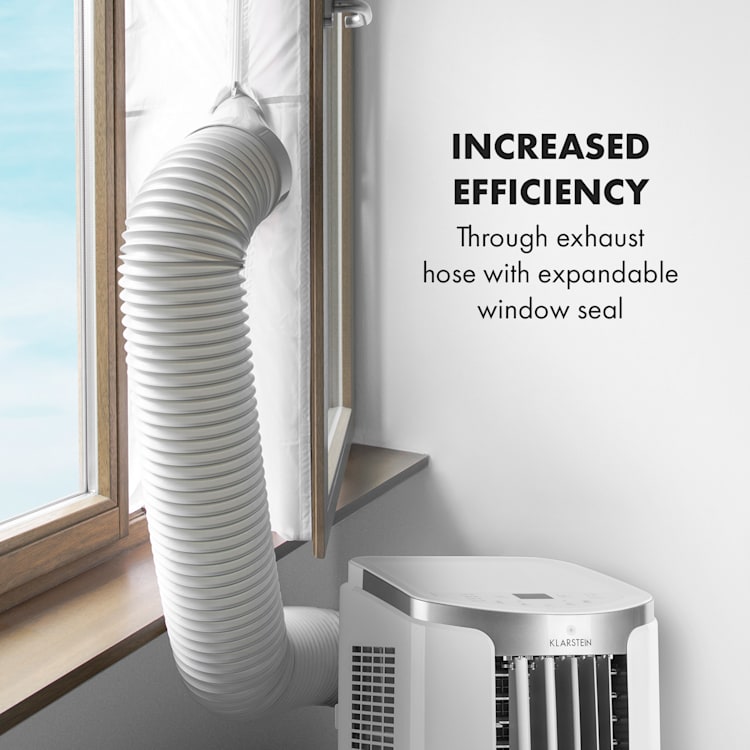 New Breeze 9, aer condiționat portabil, 2,7 KW, clasa de eficiență energetică A, telecomandă, alb Alb / Argintiu