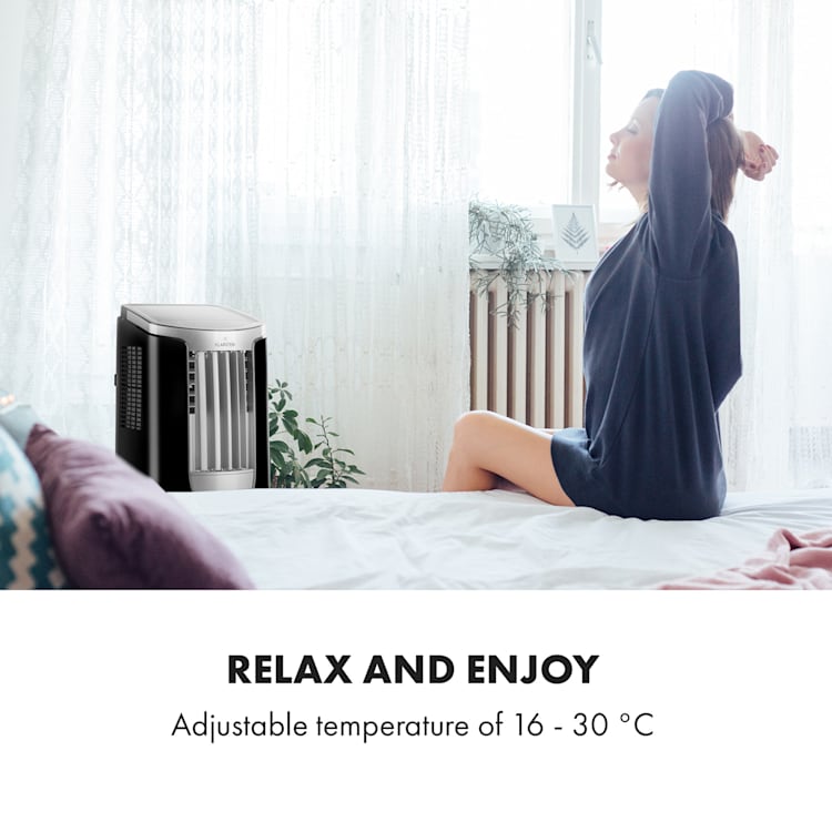 New Breeze 9, mobilná klimatizácia, 2.7 kW, trieda energetickej účinnosti A, diaľkový ovládač, čierna Strieborná čierna