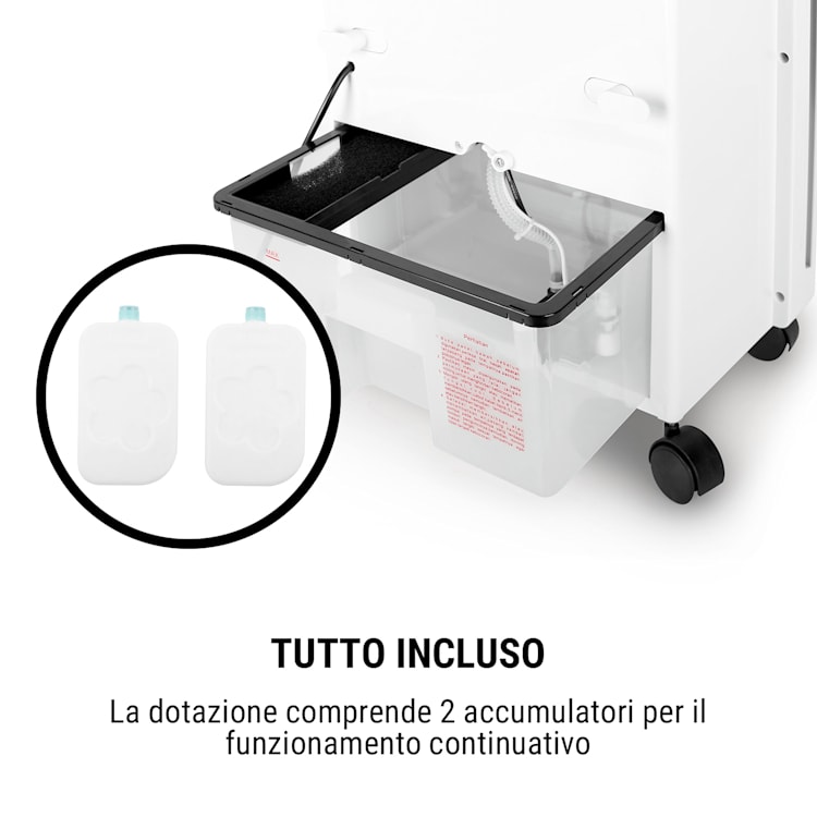 Baltic Blue Raffrescatore Ventilatore 65W 360m³/h Telecomando Bianco