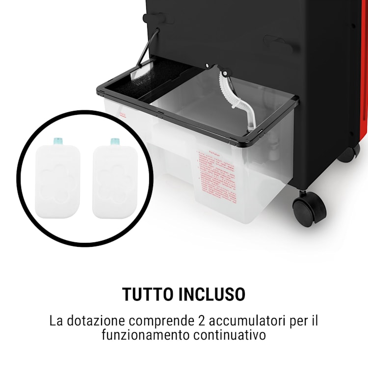 Baltic Red Raffrescatore Ventilatore 3in1 65W 360m³/h Telecomando rosso