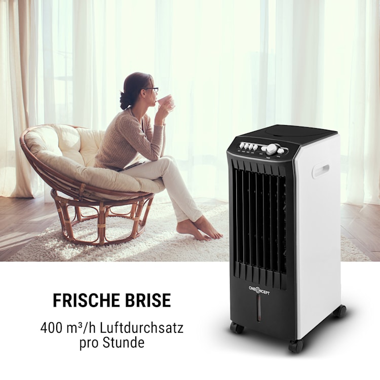 MCH-1 v2 3-in-1 Luftkühler Ventilator Luftbefeuchter 360 m³/h | 65 Watt | 7 Liter | 3 Geschwindigkeiten | Oszillation | Fernbedienung | mobil
