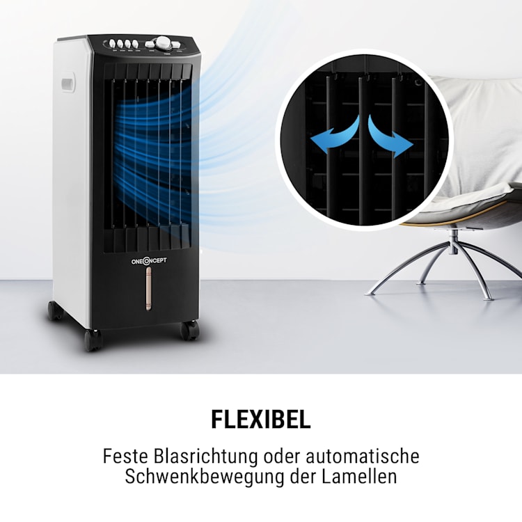 MCH-1 v2 3-in-1 Luftkühler Ventilator Luftbefeuchter 360 m³/h | 65 Watt | 7 Liter | 3 Geschwindigkeiten | Oszillation | Fernbedienung | mobil