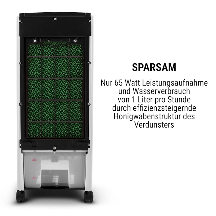 MCH-1 v2 3-in-1 Luftkühler Ventilator Luftbefeuchter 360 m³/h | 65 Watt | 7 Liter | 3 Geschwindigkeiten | Oszillation | Fernbedienung | mobil