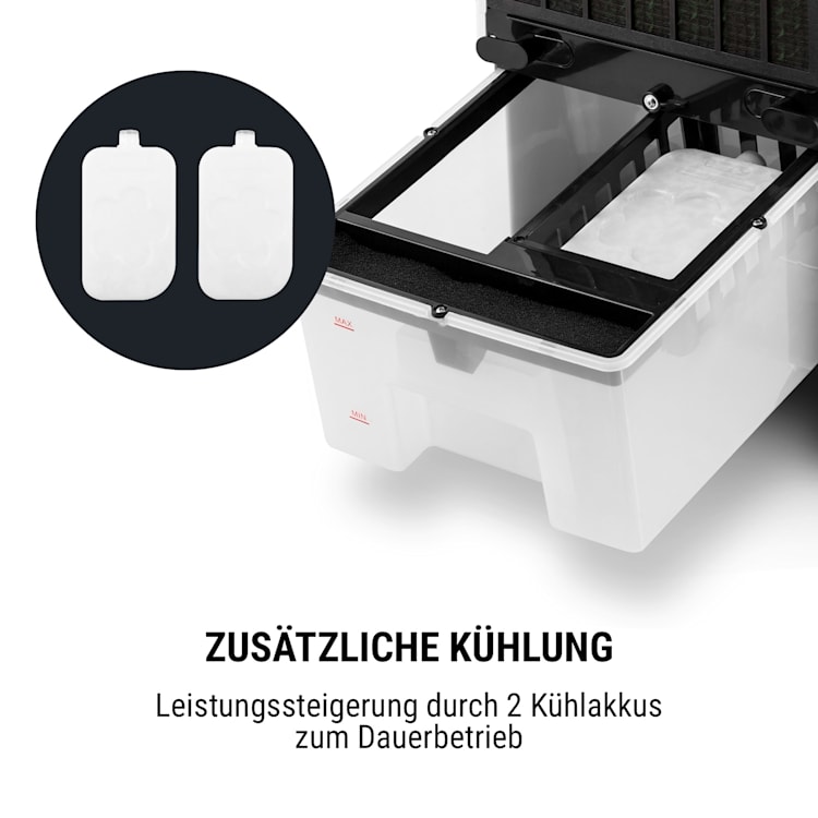 MCH-1 v2 3-in-1 Luftkühler Ventilator Luftbefeuchter 360 m³/h | 65 Watt | 7 Liter | 3 Geschwindigkeiten | Oszillation | Fernbedienung | mobil