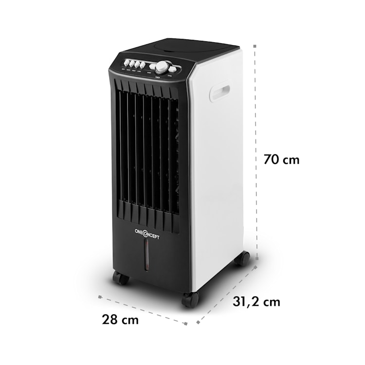 MCH-1 v2 3-in-1 Luftkühler Ventilator Luftbefeuchter 360 m³/h | 65 Watt | 7 Liter | 3 Geschwindigkeiten | Oszillation | Fernbedienung | mobil