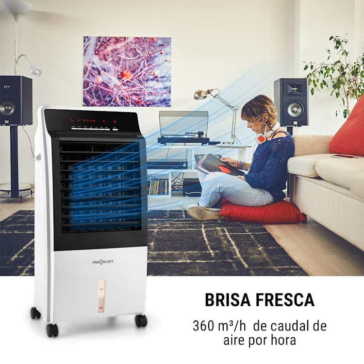CTR-1 V2 4-en-1 Climatizador evaporativo Ventilador Humidificador Ionizador 7 litros 360 m³/h Blanco Blanco