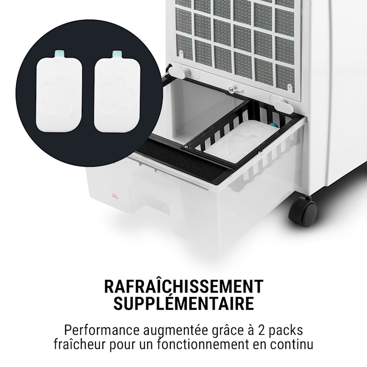 CTR-1 v2 4-en-1 rafraîchisseur d'air ventilateur humidificateur purificateur d'air 7 litres Blanc