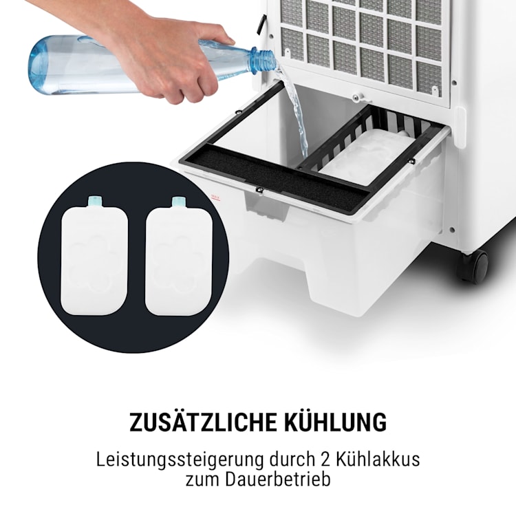 MCH-2 v2 3-in-1 Luftkühler Ventilator Luftbefeuchter 360 m³/h | 65 Watt | 7 Liter | 3 Geschwindigkeiten | Oszillation | Fernbedienung | mobil