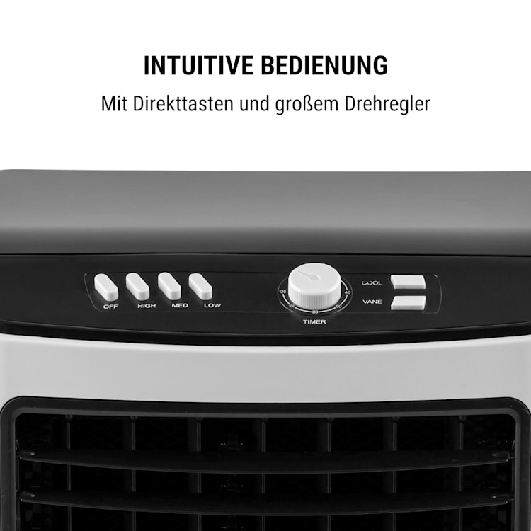 MCH-2 v2 3-in-1 Luftkühler Ventilator Luftbefeuchter 360 m³/h | 65 Watt | 7 Liter | 3 Geschwindigkeiten | Oszillation | Fernbedienung | mobil